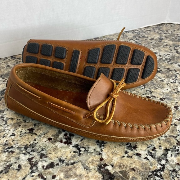 Minnetonka Men's Essential Driver  Moccasin Chestnut 7 - Picture 6 of 10